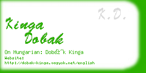 kinga dobak business card